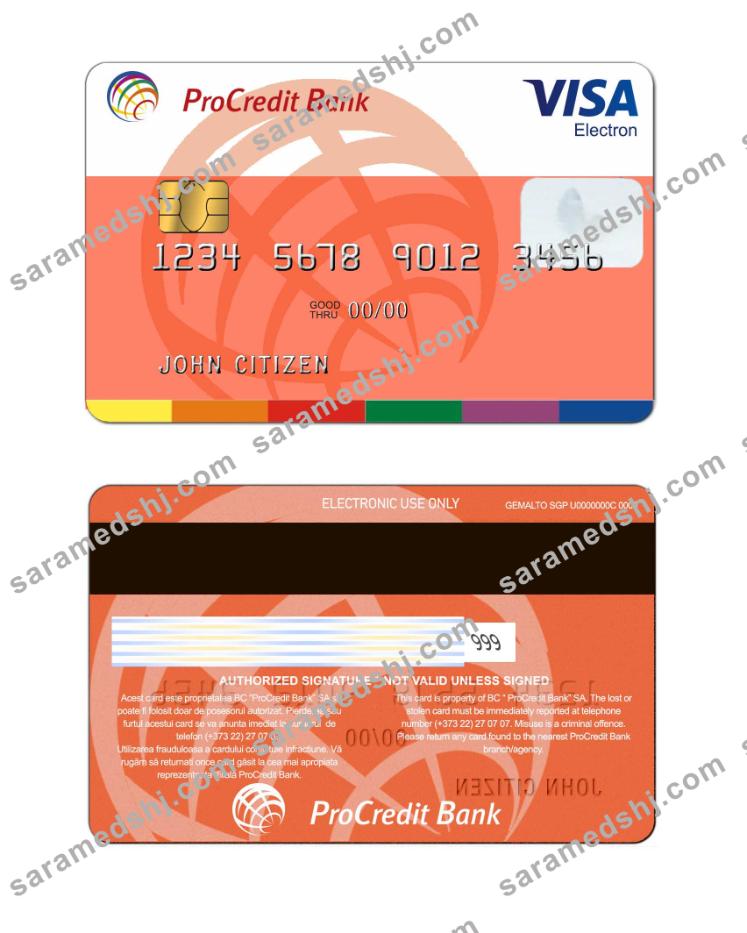 Moldova Visa Electron card